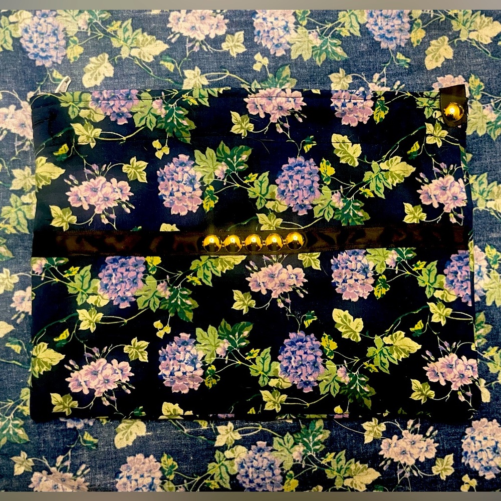 Homemade sewn pouch, cottage core